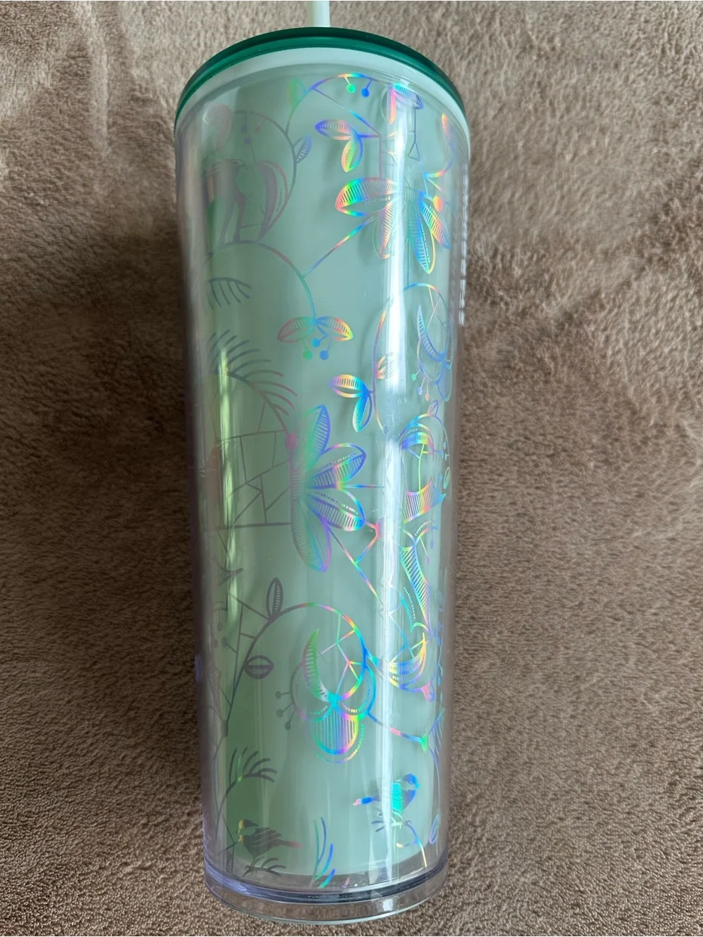 Starbucks 2022 holiday mint winter woodland color change tumbler 24 oz. NWT.